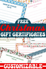 Free Customizable Printable Christmas Certificates for Gifts