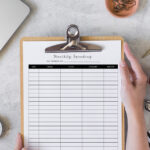 This is an example of one of the free monthly expense tracker printable pages available in this blog post for free.
