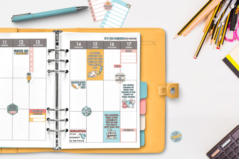 Free Back to School Planner Stickers: Printable &amp; Digital