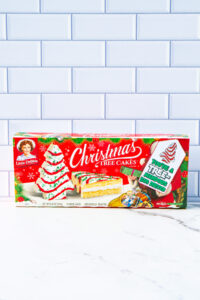 This is one of the free Christmas treat gift tags you can download in this post. It says, You’re a Tremendous Teacher. This version of the tag features the Little Debbie Christmas cake. The tag is attached to a box of Little Debbie Cakes.
