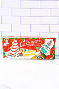 This is one of the free Christmas treat gift tags you can download in this post. It says, You’re a Tremendous Teacher. This version of the tag features the Little Debbie Christmas cake. The tag is attached to a box of Little Debbie Cakes.