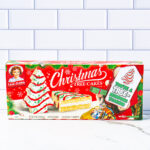 This is one of the free Christmas treat gift tags you can download in this post. It says, You’re a Tremendous Teacher. This version of the tag features the Little Debbie Christmas cake. The tag is attached to a box of Little Debbie Cakes.