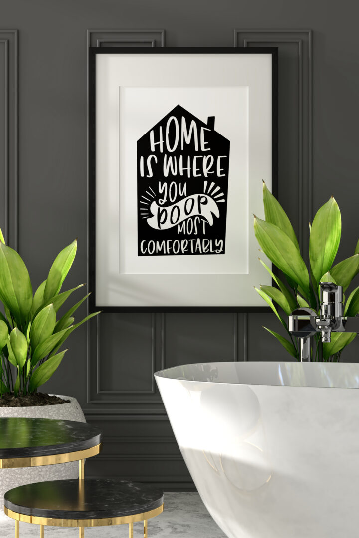 Free Funny Printable Bathroom Signs - Funny Bathroom Signs Printable Free Home Is Where You Poop 720x1080 
