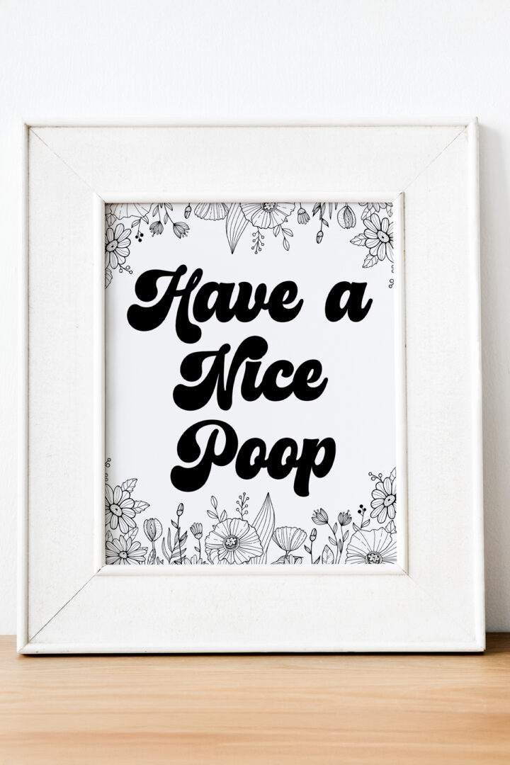Free Funny Printable Bathroom Signs: 15 Wall Art Options