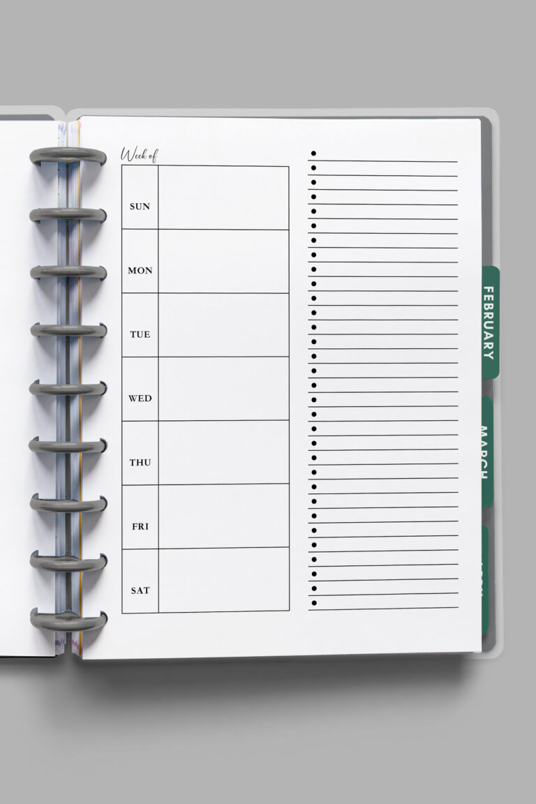 Free Weekly Planner Templates: Printable & Digital PDF & PNGs