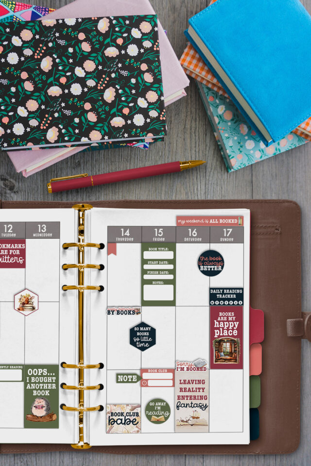Free Book Planner Stickers | Printable or Digital Download
