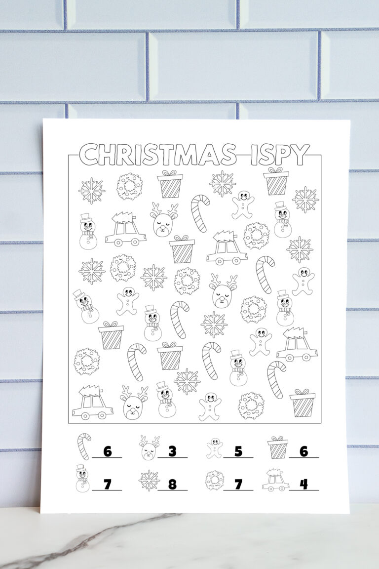 Free I Spy Christmas Printable Activity Worksheets