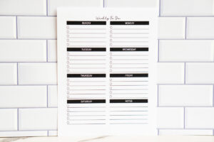 Vertical to-do list with two columns labeled Top Priorities and If There&rsquo;s Time.