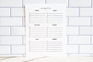 Full-page printable to-do list divided into Must Do, Should Do, and Could Do categories.