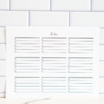 Vertical to-do list printable featuring lined task boxes arranged in rows on a white background.