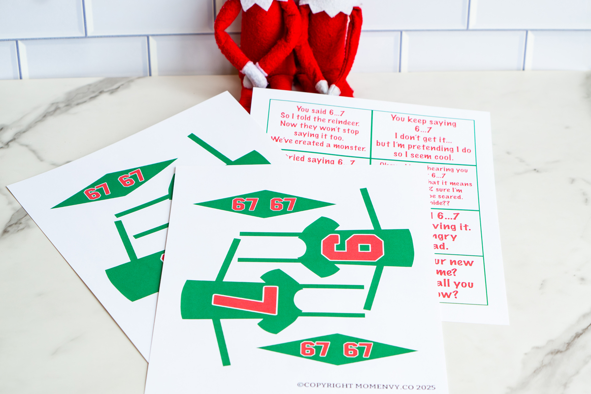 free funny 6 7 elf on the shelf printables (notes included)
