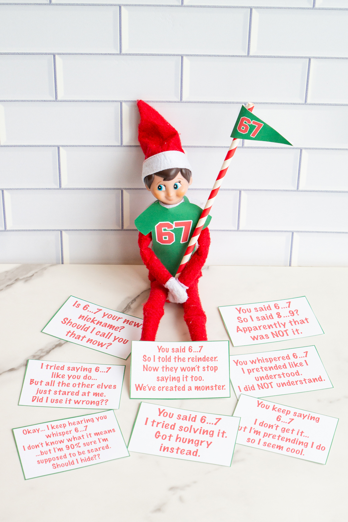 free funny 6 7 elf on the shelf printables (notes included)