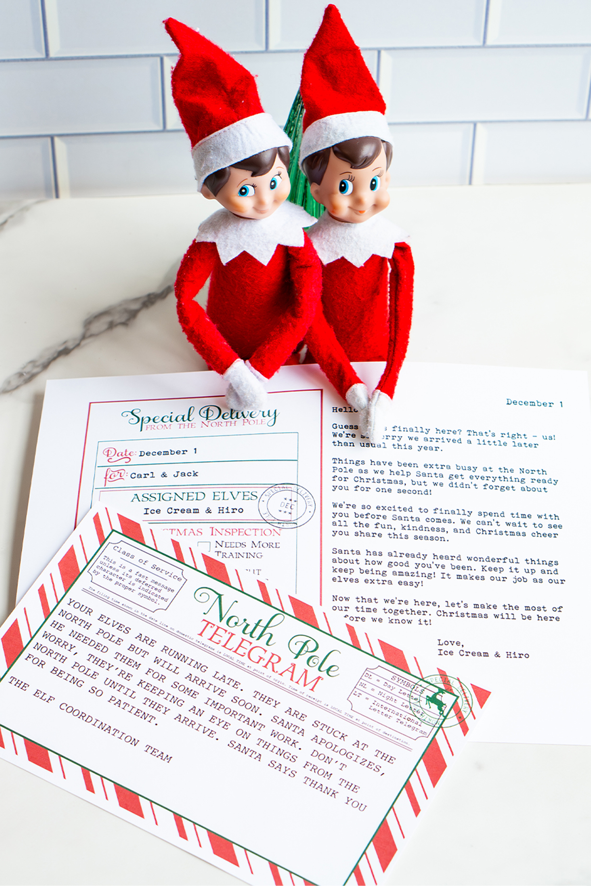 free printable elf on the shelf sorry i'm late letter (editable)