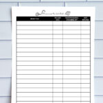 A printed &ldquo;Movies to Watch&rdquo; tracker page displayed upright. It features columns for movie title, release date, theater or streaming platform, and date watched.