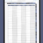 iPad showing the perpetual calendar spread for July through December, with undated monthly columns designed for recurring annual events and long-term planning.