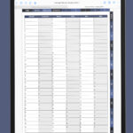 iPad displaying the perpetual calendar page for January through June, featuring undated columns for each month to record yearly events, birthdays, anniversaries, and reminders.