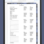 iPad displaying the planner&rsquo;s full index page, listing all included sections such as perpetual calendars, yearly goals, habit trackers, vision board, monthly overviews, calendars, notes, templates, stickers, and custom sections.