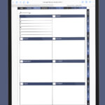 iPad screen showing the January weekly layout from the portrait digital planner, with an undated weekly spread including daily boxes for Sunday through Saturday and a sidebar for weekly tasks.