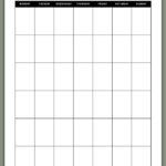 Clean black-and-white undated March monthly calendar page with a full simple grid and no additional sections.